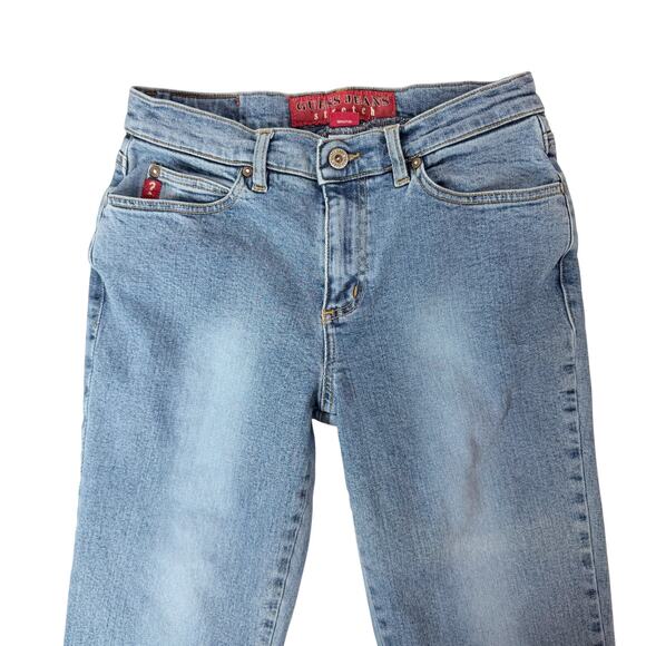 Vtg 90s/Y2K Guess U.S.A. High Rise Crop Ankle Slit Jeans sz 28 - Picture 6 of 14